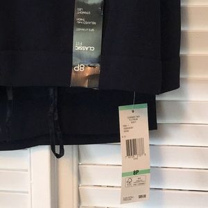 Jones NY navy lined dress pants. No pockets.